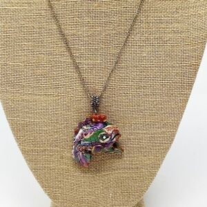 Colorful Handmade Artisan Fish Pendant